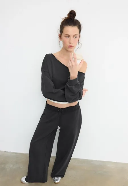 Stradivarius Обрезанная кофта с эффектом потертости