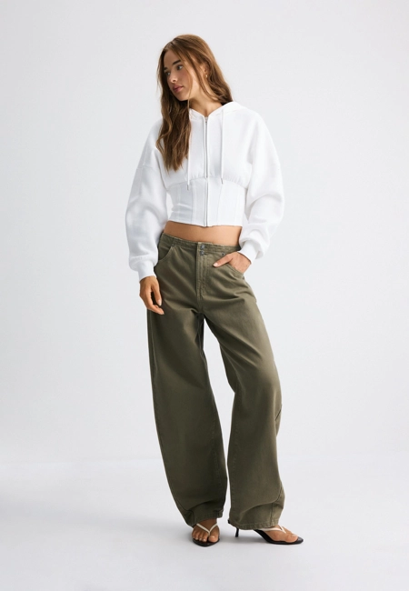 Stradivarius Худи с корсетной талией купить с доставкой.