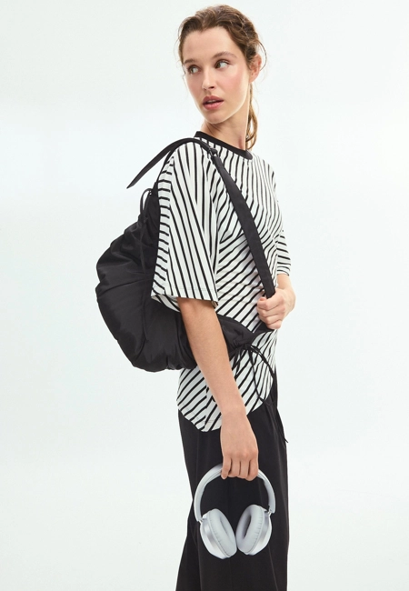 Stradivarius Футболка в полоску с короткими рукавами