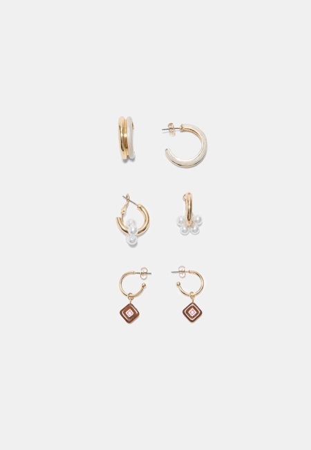 Stradivarius Набор из 3 серег с подвесками