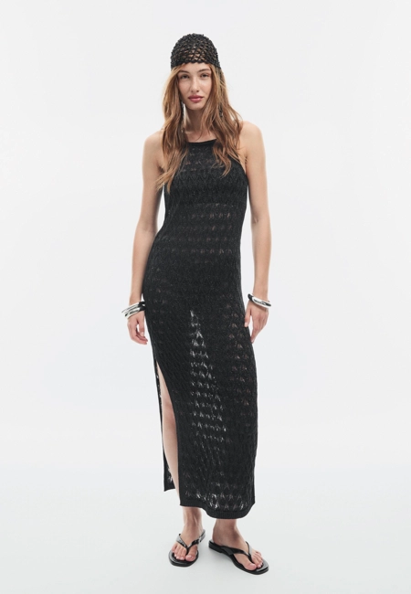 Stradivarius Платье из ажурного трикотажа