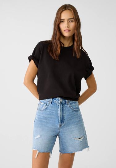 Stradivarius Длинные джинсовые шорты D93