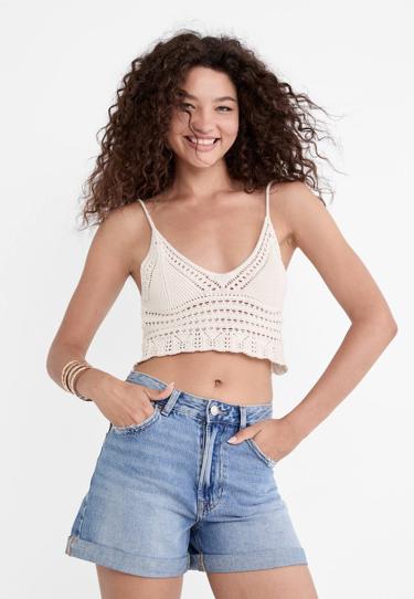 Stradivarius Шорты MOM FIT D83