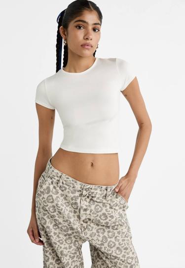 Stradivarius Базовая футболка из полиамида