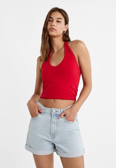 Stradivarius Шорты MOM FIT D83