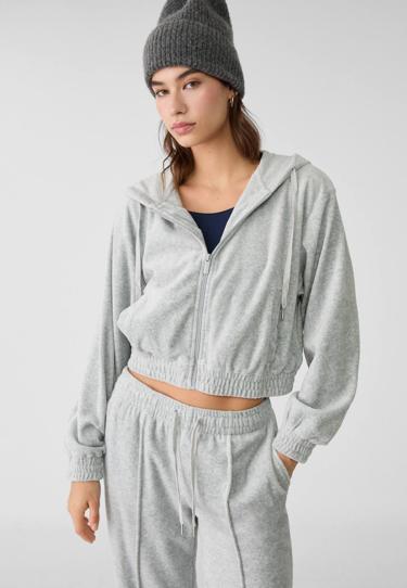 Stradivarius Худи из бархата