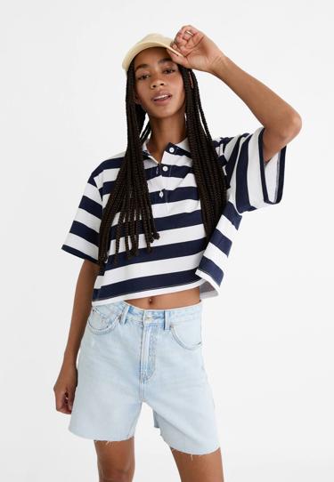 Stradivarius Длинные джинсовые шорты D93