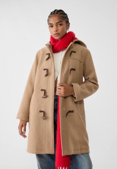 Stradivarius Пальто миди из рельефной ткани