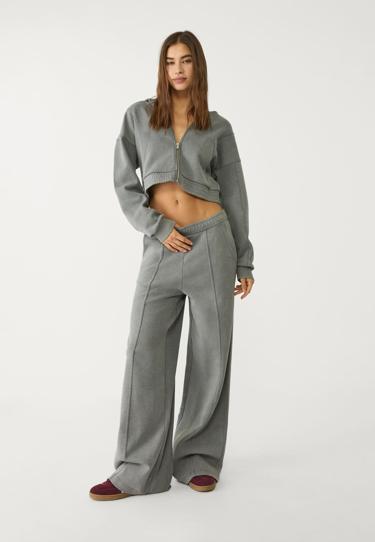 Stradivarius Брюки из мягкой ткани с широкими штанинами