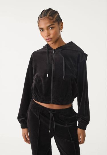 Stradivarius Худи из бархата купить с доставкой.
