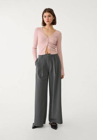 Stradivarius Регулируемые брюки с очень широкими штанинами