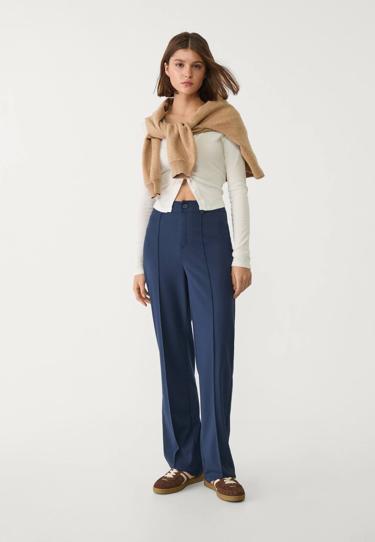 Stradivarius Строгие брюки с декоративными швами