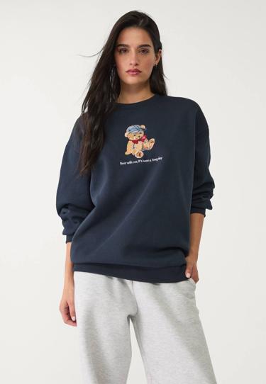 Stradivarius Толстовка с вышивкой “медведь”