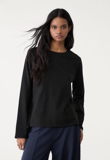 Stradivarius Футболка оверсайз с длинными рукавами