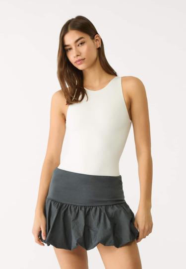 Stradivarius Боди из полиамида с горловиной халтер.