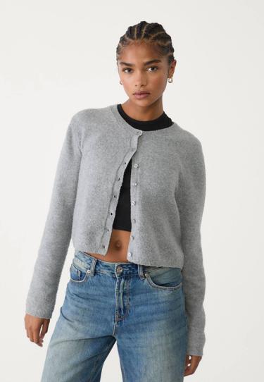 Stradivarius Кардиган из ткани SOFT TOUCH с пуговицами