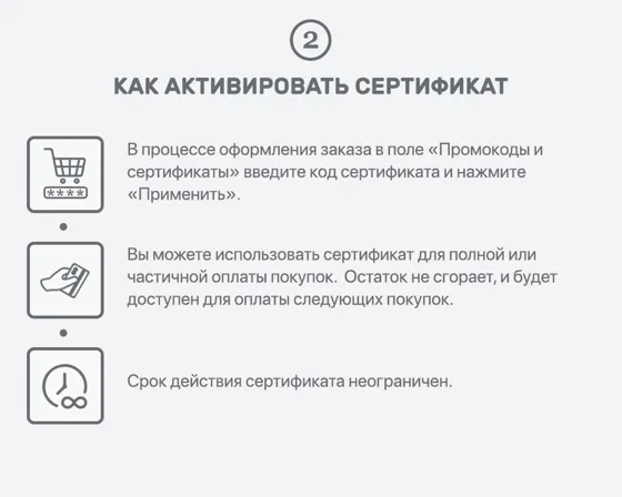 Подарочный сертификат номиналом 15000 рублей