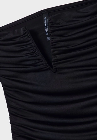 Драпированный кроп-топ с V-образным вырезом- Заказать в России