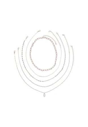 Набор из 5 подвесок с розовым камнем- Заказать в России