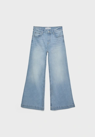 Расклешенные джинсы D71 с широкими штанинами комфортной посадки- Заказать в России