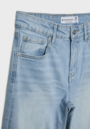 Расклешенные джинсы D71 с широкими штанинами комфортной посадки- Заказать в России