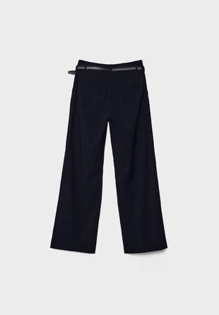 Прямые струящиеся брюки с поясом- Заказать в России