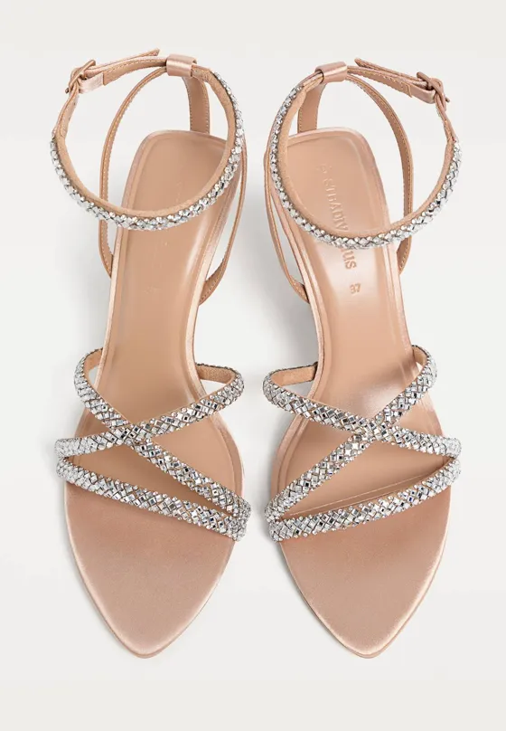 Босоножки со стразами