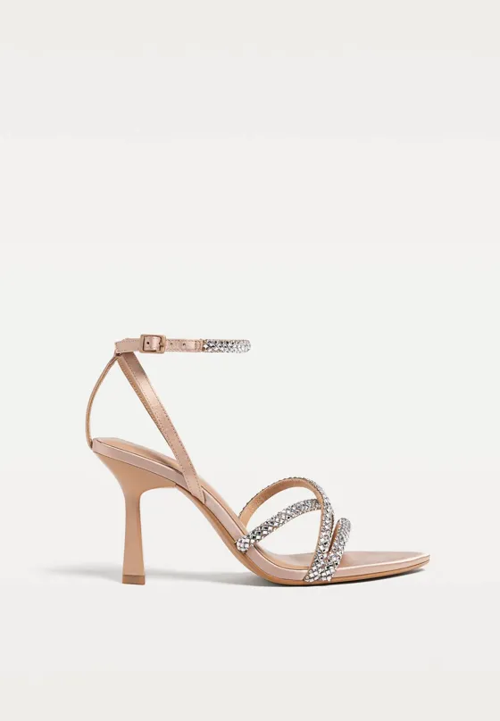 Босоножки со стразами