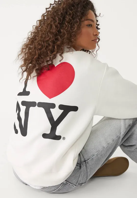 Толстовка оверсайз I love NY