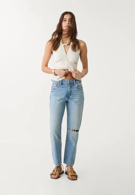Джинсы mom fit