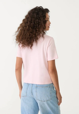 Базовая футболка классического кроя из плотной ткани- Заказать в России