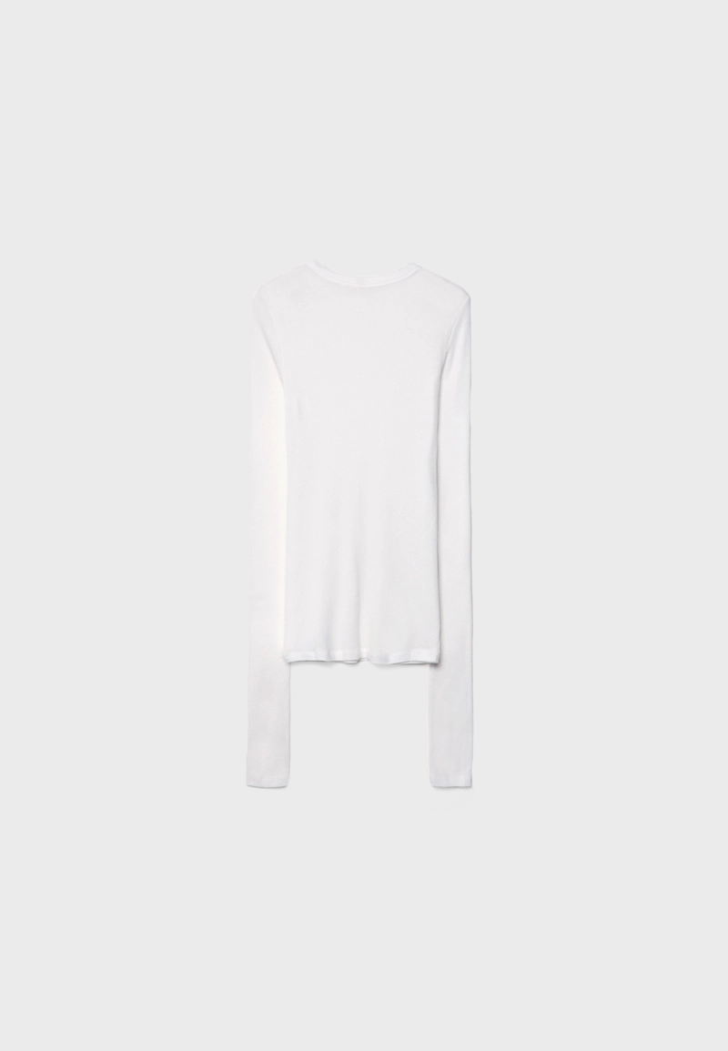 Футболка в рубчик с длинными рукавами