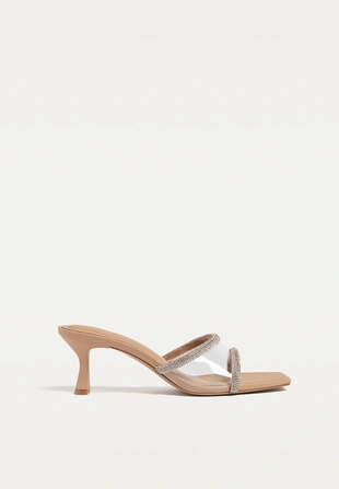 Виниловые сандалии со стразами- Заказать в России