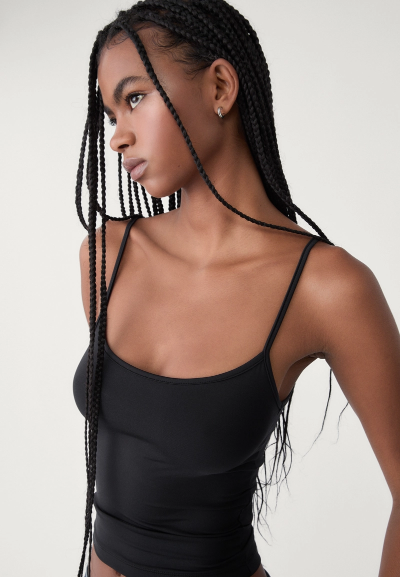 Топ на бретелях из полиамида