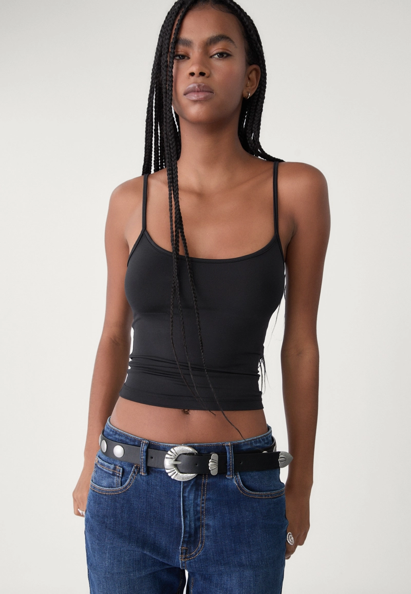 Топ на бретелях из полиамида