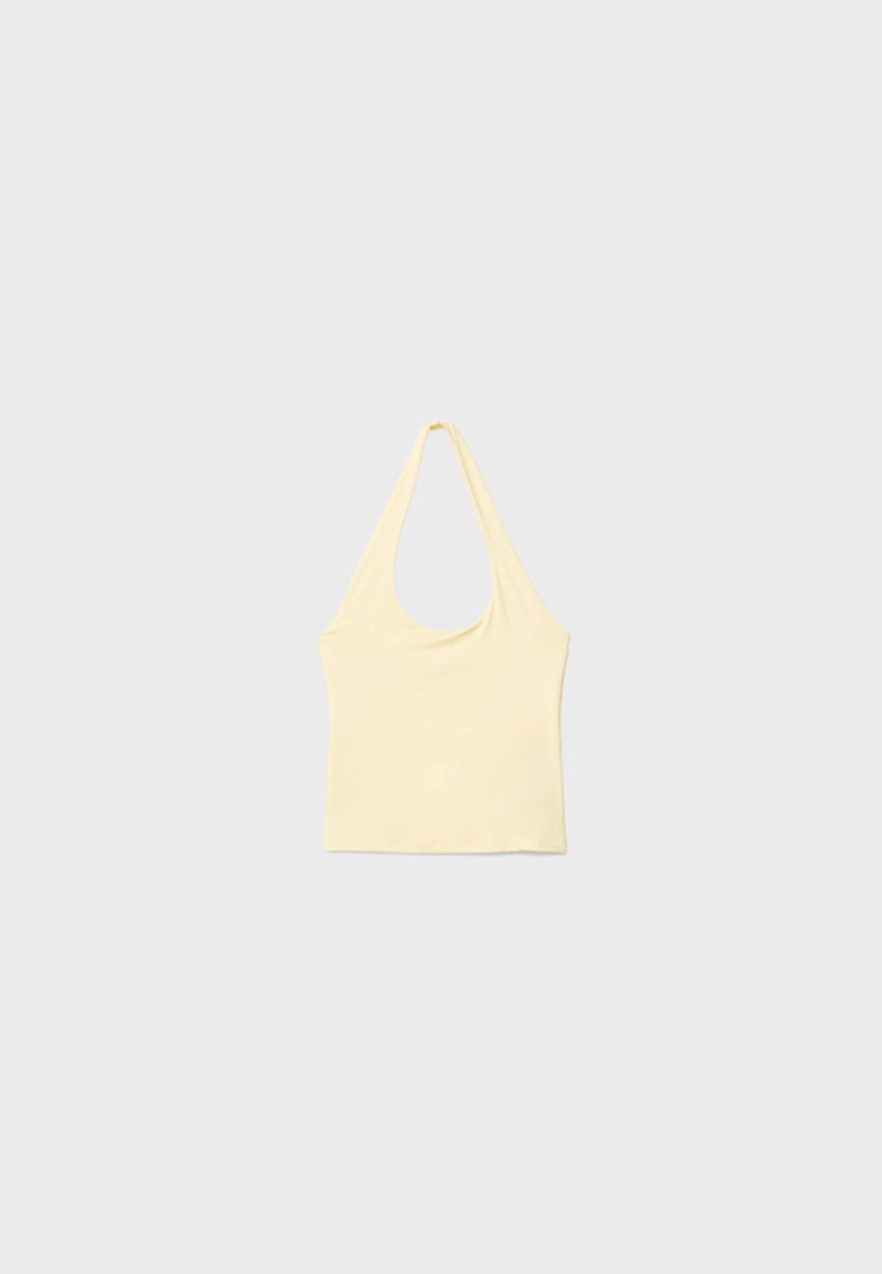 Футболка с горловиной халтер