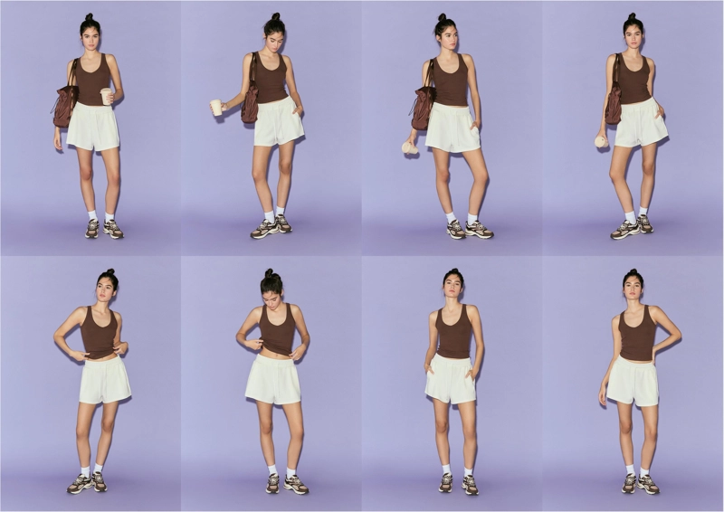 Мягкие шорты с декоративной отстрочкой