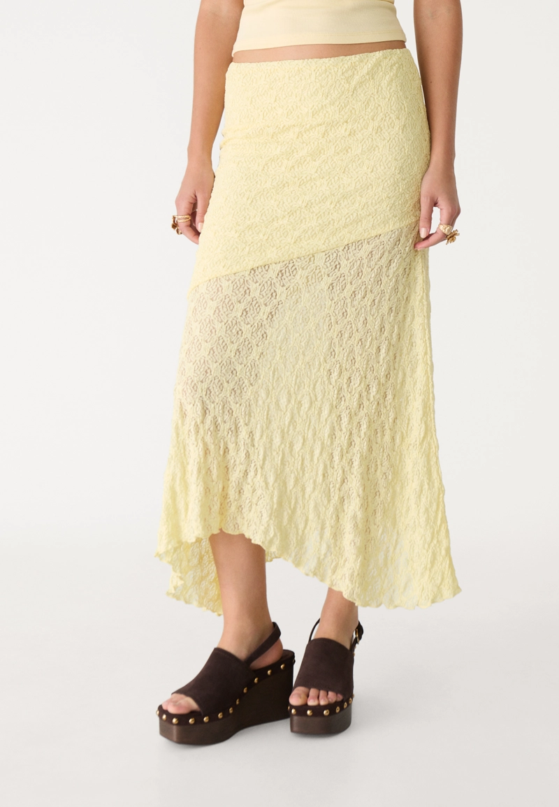 Кружевная юбка-миди