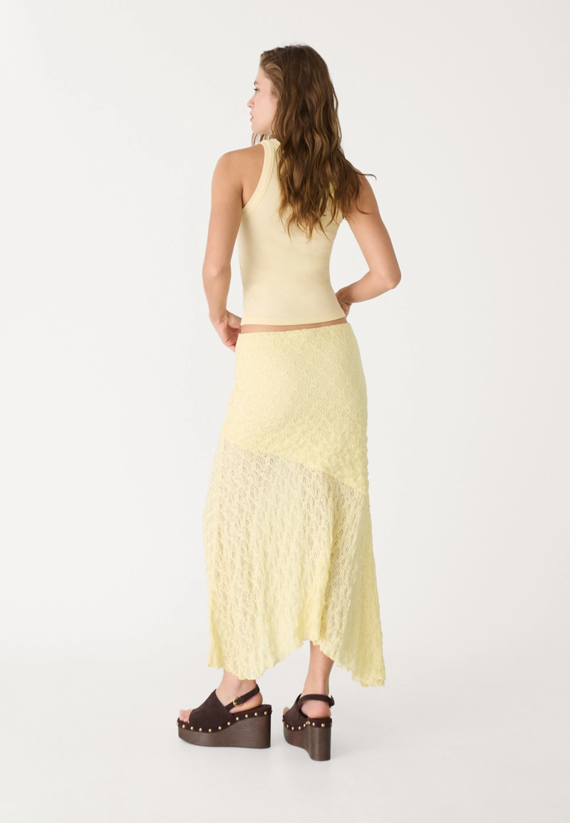 Кружевная юбка-миди