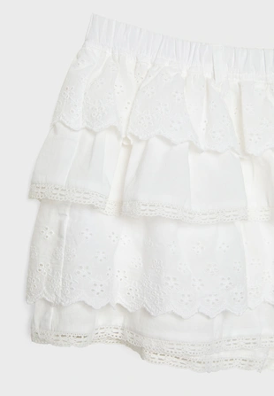 Шорты с оборками и вышивкой- Заказать в России