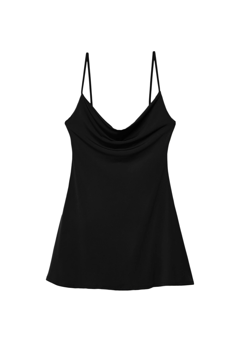 Короткое платье с плавным вырезом