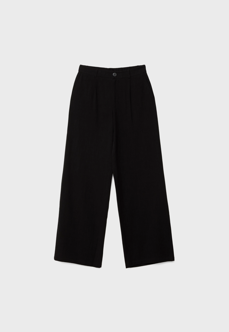 Прямые льняные брюки