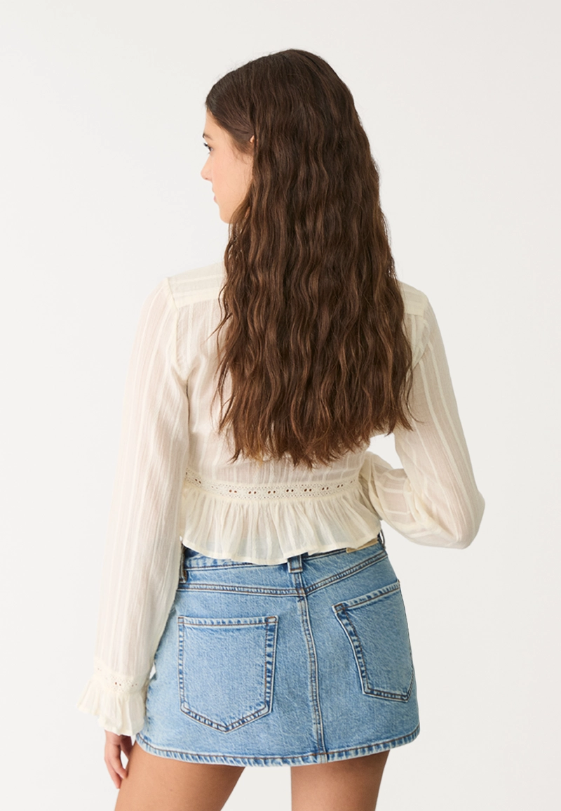 Джинсовая юбка-брюки D62