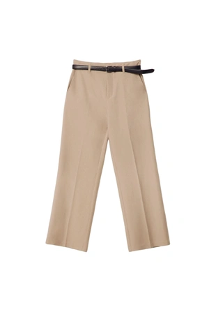 Прямые струящиеся брюки с поясом- Заказать в России