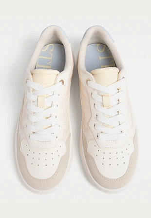 WHITE|9003/570 - Stradivarius Белые кеды в повседневном стиле на платформе