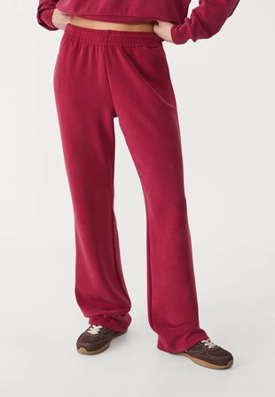 Брюки из мягкой ткани с прямыми штанинами- Заказать в России