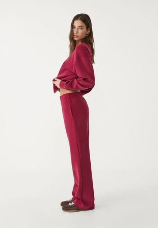 Брюки из мягкой ткани с прямыми штанинами- Заказать в России