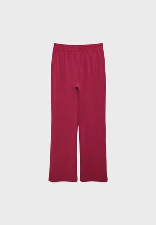 Брюки из мягкой ткани с прямыми штанинами- Заказать в России