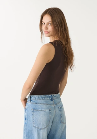 Боди из полиамида с квадратным вырезом- Заказать в России