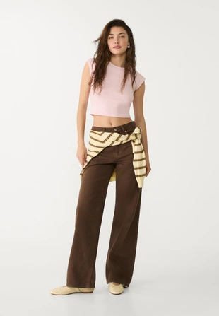 Облегающая базовая кроп-футболка- Заказать в России